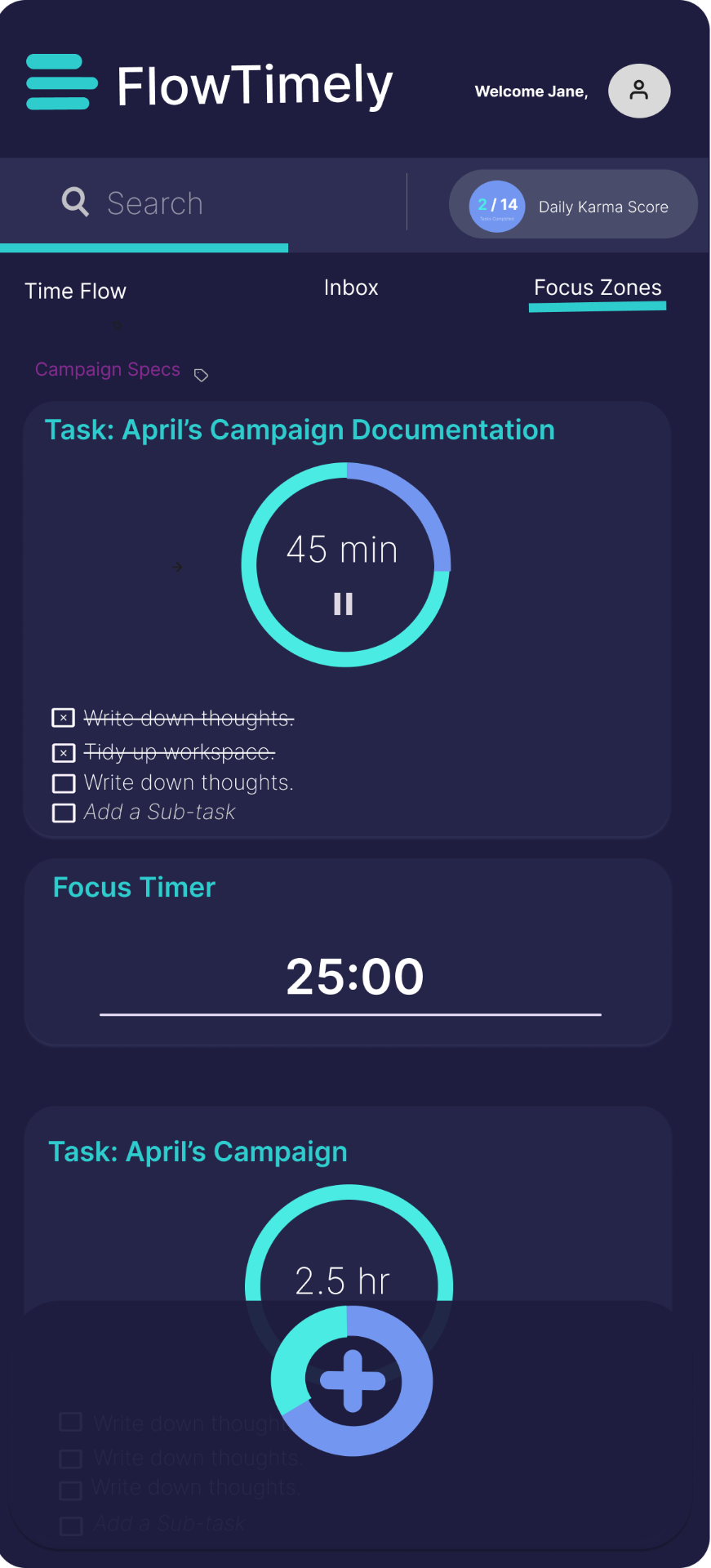 Time Flow view